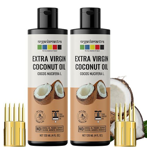 Extra Virgin Coconut Oil for Face Body Hair 120ML x 2