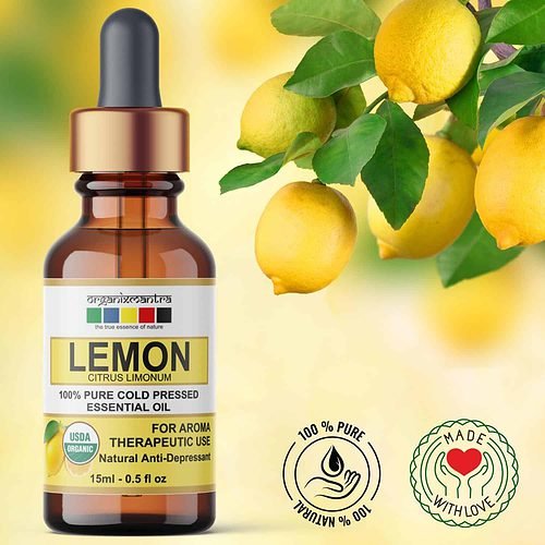 Lemon Essential Oil, Organic Pure Natural Essential Oils