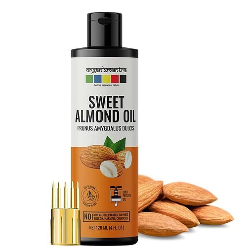 Sweet Almond Oil Carrier Oil, Organic, Cold Pressed